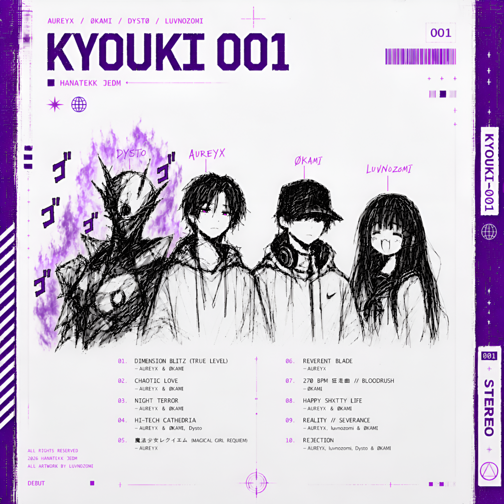 KYOUKI 001 — HANATEKK JEDM album cover